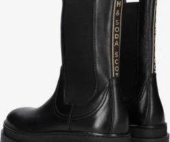 Scotch & soda aubri chelsea long bottines chelsea en noir -Bottes Femme Soldes 222421 3