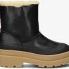 Scotch & soda aubri mid bottes fourrure en noir -Bottes Femme Soldes 222429 2
