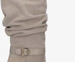 Nikkie suede high boots bottes hautes en beige