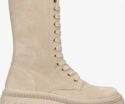 Nikkie biker boots bottines à lacets en beige