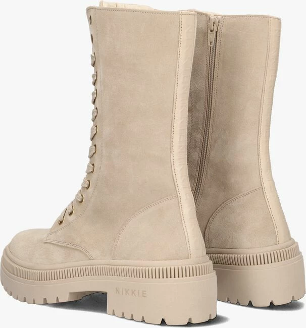 Nikkie biker boots bottines à lacets en beige 3 Nikkie biker boots bottines à lacets en beige – Image 3