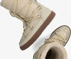 Inuikii classic high laced bottes fourrure en taupe -Bottes Femme Soldes 223584 5