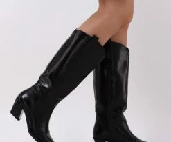 Vagabond shoemakers alina long bottes hautes en noir -Bottes Femme Soldes 223596 8