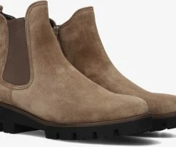 Gabor 771.1 bottines chelsea en taupe -Bottes Femme Soldes 223683 1
