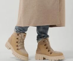 Maruti missy bottines à lacets en beige -Bottes Femme Soldes 223991 8