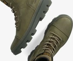 G-star raw noxer hgh nub w bottines à lacets en vert -Bottes Femme Soldes 224017 5