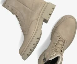 G-star raw kafey hgh lace nub w bottines à lacets en taupe -Bottes Femme Soldes 224023 5