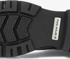G-star raw kafey pfm hgh lea dnm w bottines à lacets en noir -Bottes Femme Soldes 224025 4