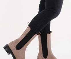 Shabbies 182020394 bottines chelsea en taupe 11 Shabbies 182020394 bottines chelsea en taupe -Bottes Femme Soldes 224349 8