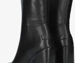 Shabbies 183020309 bottes hautes en noir 8 Shabbies 183020309 bottes hautes en noir -Bottes Femme Soldes 224352 3