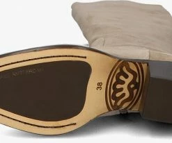 Shabbies 193020144 bottes hautes en beige -Bottes Femme Soldes 224366 4