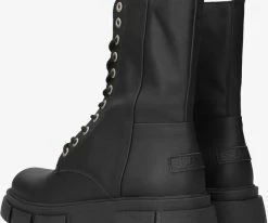 Shabbies 185020047 bottines à lacets en noir -Bottes Femme Soldes 224377 3