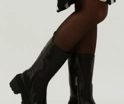 Shabbies 183020285 bottillons en noir -Bottes Femme Soldes 224380 8