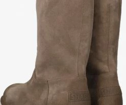 Shabbies 181020379 bottes hautes en taupe -Bottes Femme Soldes 224386 3