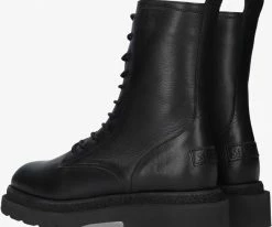 Shabbies 185020065 bottines à lacets en noir -Bottes Femme Soldes 224390 3