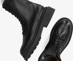 Shabbies 185020065 bottines à lacets en noir -Bottes Femme Soldes 224390 5