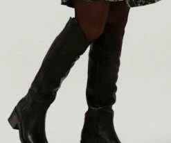 Shabbies 193020139 bottes hautes en noir 11 Shabbies 193020139 bottes hautes en noir -Bottes Femme Soldes 224397 8