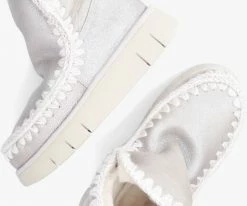 Mou eskimo 18 bounce bottes fourrure en argent -Bottes Femme Soldes 224731 5