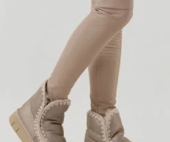 Mou eskimo 18 bounce bottes fourrure en argent -Bottes Femme Soldes 224731 8