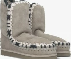 Mou eskimo overstitching bottes fourrure en gris 6 Mou eskimo overstitching bottes fourrure en gris -Bottes Femme Soldes 224733 1