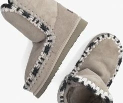 Mou eskimo overstitching bottes fourrure en gris 9 Mou eskimo overstitching bottes fourrure en gris -Bottes Femme Soldes 224733 5