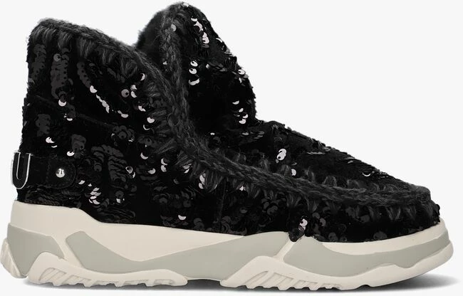 Mou eskimo trainer bottes fourrure en noir 1 Mou eskimo trainer bottes fourrure en noir