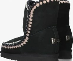 Mou inner wedge bottes fourrure en noir -Bottes Femme Soldes 224737 3