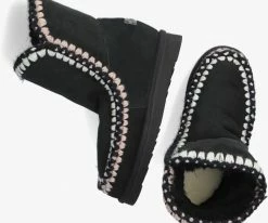 Mou inner wedge bottes fourrure en noir -Bottes Femme Soldes 224737 5