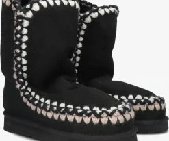 Mou eskimo 24 bottes fourrure en noir -Bottes Femme Soldes 224739 1