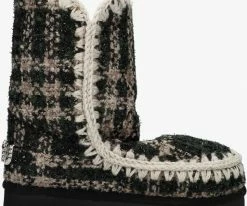 Mou eskimo 24 tartan bottes fourrure en vert