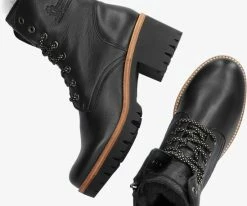 Panama jack padma b2 bottines à lacets en noir -Bottes Femme Soldes 225344 5