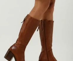 Red-rag 77314 bottes hautes en cognac -Bottes Femme Soldes 227157 8
