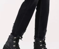 Nubikk fae prime bottines à lacets en noir -Bottes Femme Soldes 227308 8