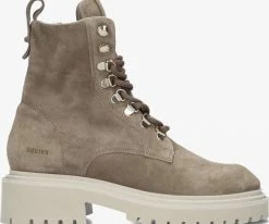 Nubikk frankie june bottines à lacets en taupe
