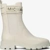 Michael kors ridley strap chelsea bottines chelsea en blanc -Bottes Femme Soldes 227360 2