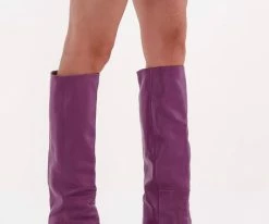 Toral aura bottes hautes en violet -Bottes Femme Soldes 227882 8