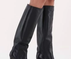 Toral aura bottes hautes en noir 11 Toral aura bottes hautes en noir -Bottes Femme Soldes 227887 8