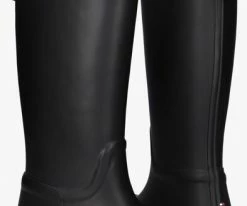 Tommy hilfiger th overknee rainboot monogram bottes en caoutchouc en noir -Bottes Femme Soldes 228412 5