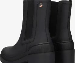 Tommy hilfiger heeled boot bio bottines chelsea en noir -Bottes Femme Soldes 228424 3