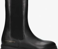Tommy hilfiger monochromatic chelsea boot bottines chelsea en noir
