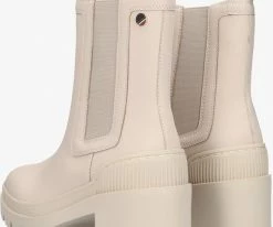 Tommy hilfiger heeled boot bio bottines chelsea en blanc -Bottes Femme Soldes 228426 3