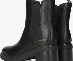 Tommy hilfiger outdoor chelsea mid heel boot bottines chelsea en noir -Bottes Femme Soldes 228449 3