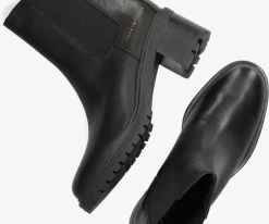 Tommy hilfiger outdoor chelsea mid heel boot bottines chelsea en noir -Bottes Femme Soldes 228449 5