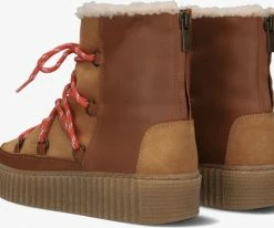 Another label helle bottines à lacets en cognac -Bottes Femme Soldes 228693 3