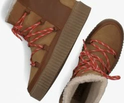 Another label helle bottines à lacets en cognac -Bottes Femme Soldes 228693 5