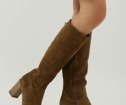 Notre-v 05-104 bottes hautes en taupe -Bottes Femme Soldes 229116 8