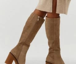 Notre-v 32290 bottes hautes en taupe -Bottes Femme Soldes 229711 8