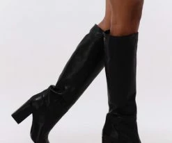 Notre-v 26990 bottes hautes en noir 11 Notre-v 26990 bottes hautes en noir -Bottes Femme Soldes 229727 8