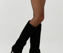 Notre-v 47690 bottes hautes en noir 11 Notre-v 47690 bottes hautes en noir -Bottes Femme Soldes 229740 8