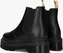 Dr martens v 2976 quad bottines chelsea en noir -Bottes Femme Soldes 230095 3